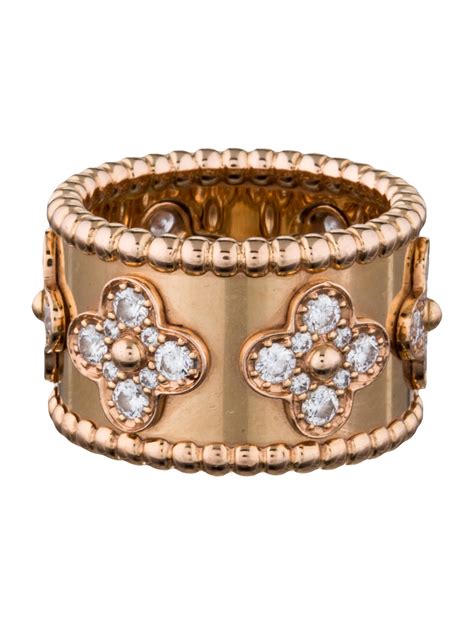 van cleef and arpels clover replica ring|van cleef ring price.